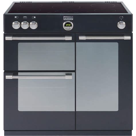 Stoves Sterling 900ei Black 90cm Electric Range Cooker With Induction