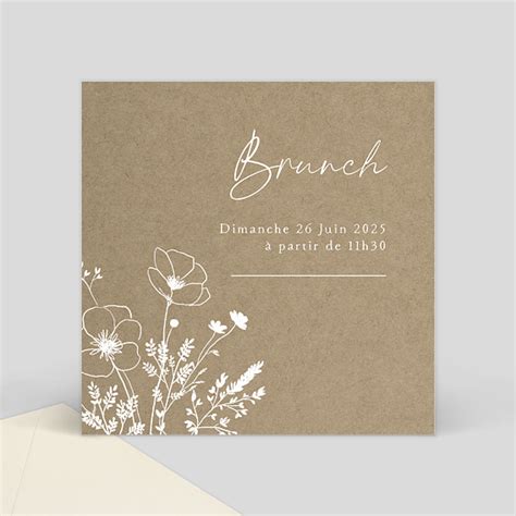 Cartes Invitation Mariage Bouquet Champ Tre Popcarte