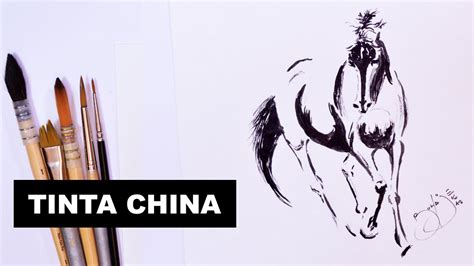 Como Dibujar Y Pintar Con Tinta China Un Caballo Youtube