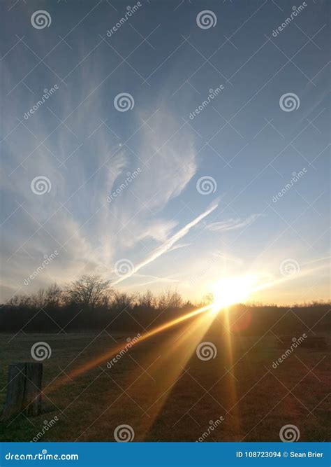 White Wispy Clouds at Sunset in Western Indiana Taken on January 27 ...