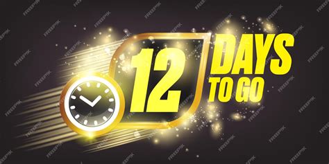 Premium Vector 12 Days To Go Banner Design Template