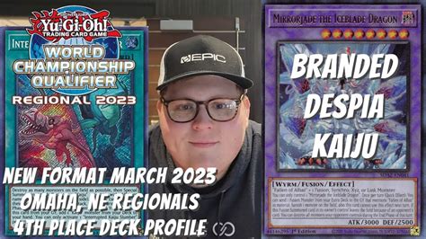 Yugioh March 2023 Omaha NE Regional 4th Place Deck Profile Branded