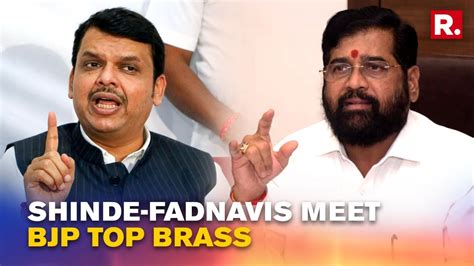 Maha Cm Shinde And Deputy Cm Fadnavis Meet Bjp Top Brass Leaders In Delhi