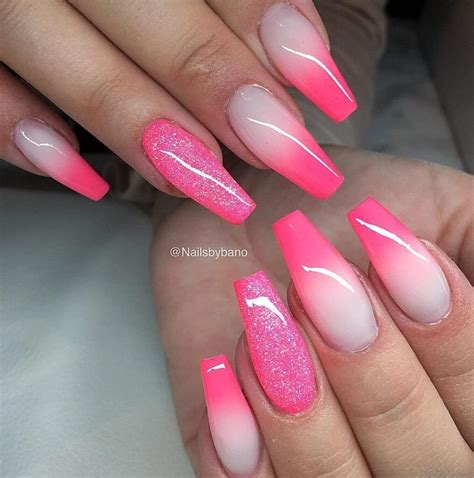 Ombre Pink Glitter Nails Sparkle Up Your Look Like Never Before