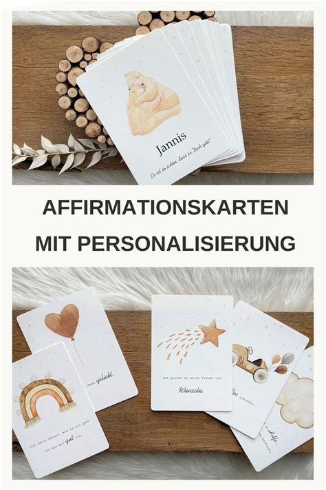 20 Affirmationskarten für Kinder mit Personalisierung Etsy de