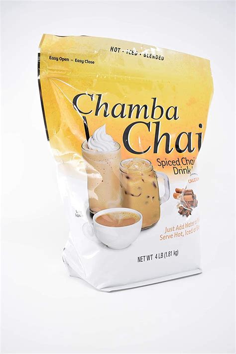 Amazon.com : Chamba Chai Spiced Chai Latte Drink Mix (4lb Resealable ...