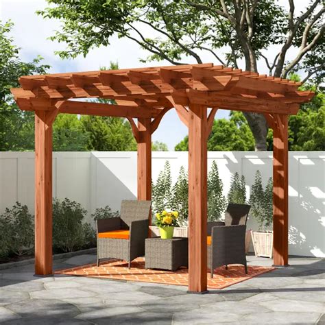 Home Loft Concepts Sonne Ft W X Ft D Solid Wood Pergola