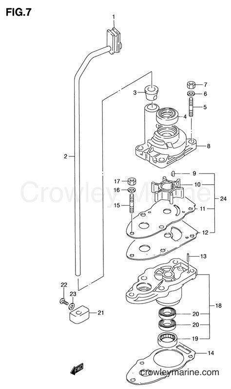 Water Pump Two Stroke Outboard Dt Crowley Marine