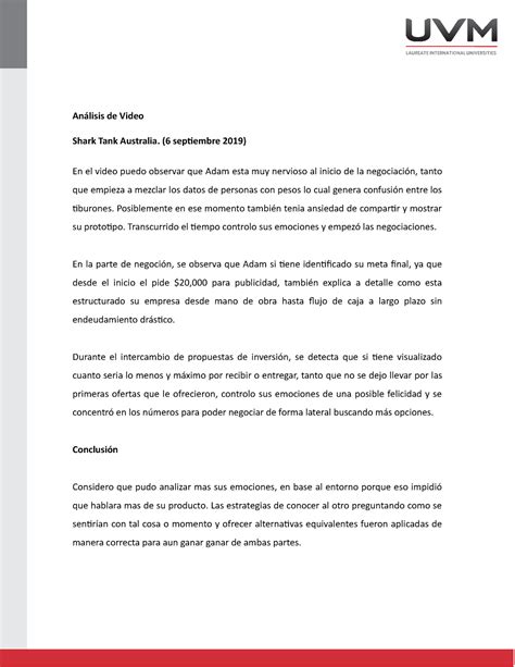 9 Negociacion Análisis de Video Shark Tank Australia 6 septiembre