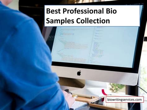 Best Professional Bio Samples Collection Ppt