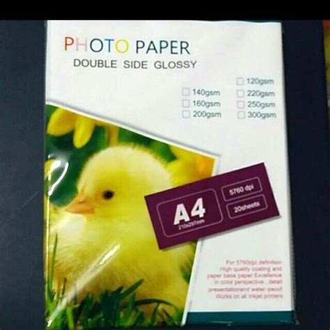 Double Sided Glossy Photo Paper A Shopee Philippines