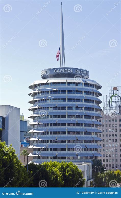 Capitol Records Building In The Heart Of Hollywood Editorial Stock