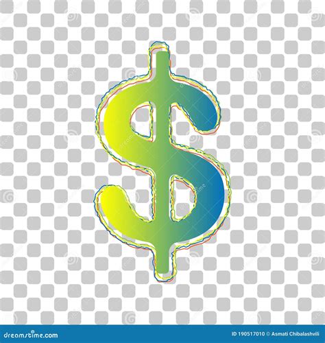 Dollars Sign Illustration Usd Currency Symbol Money Label Stock