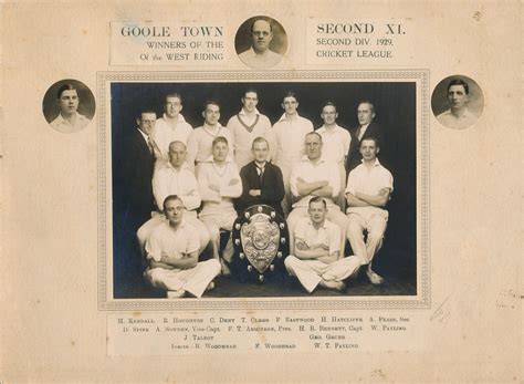 Goole Town Cricket Team Includes David Collinson Spink Flickr