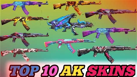 BEST TOP 10 AK 47 SKIN IN FREE FIRE AK GUN SKIN IN FREE FIRE BEST