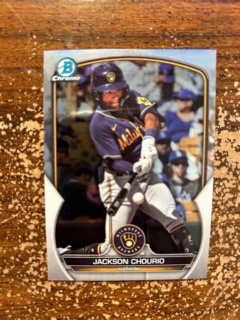 Jackson Chourio Chrome BDC 156 2023 Bowman Draft EBay