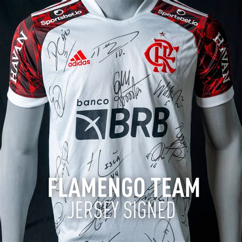 Flamengo Jersey Team Signed Charity Adidas