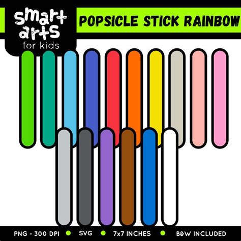 Math Popsicle Stick Rainbow Clip Art Educational Clip Arts And Bible