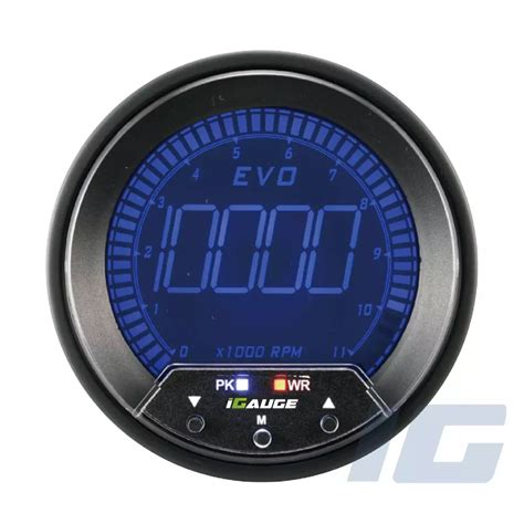 Evo Pk Series Mm Lcd Performance Car Gauges Tachometer With Warning