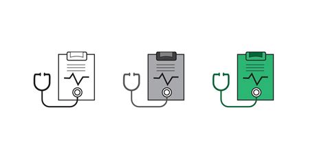 Health Check Line Icon Outline Symbol Illustration Pixel Perfect Editable With Three Design