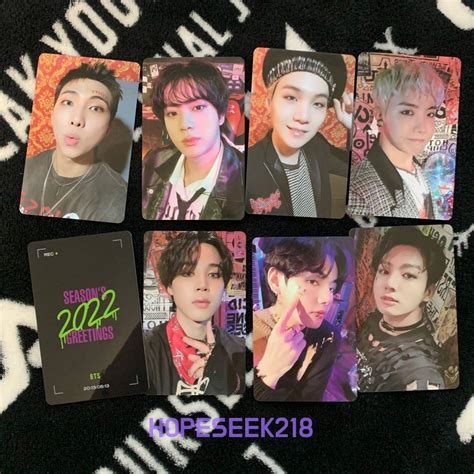 BTS Season Greetings 2022 TINGI Photocard Set Hobbies Toys