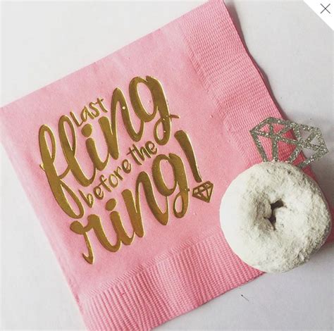 Last Fling Beverage Napkins Bachelorette Party Cake Bachelorette