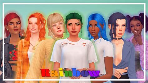 Rainbow Sims Sims 4 Cas Challenge Youtube