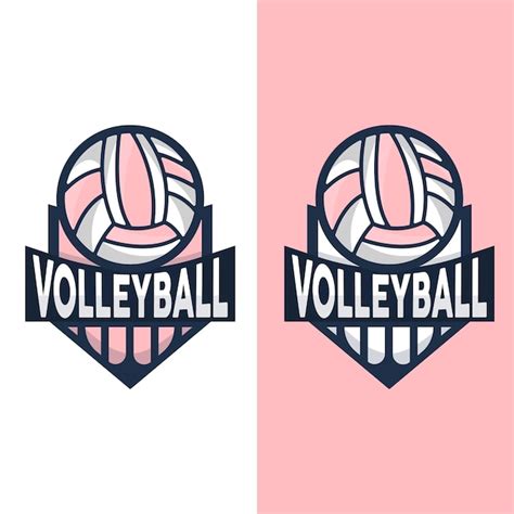 Volleyball Logo Sport Einfaches Design Welt Sport Turnier Vektor