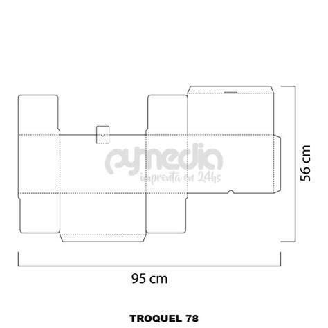 Troquel Caja X X Cm Pymedia S A Imprenta R Pida E