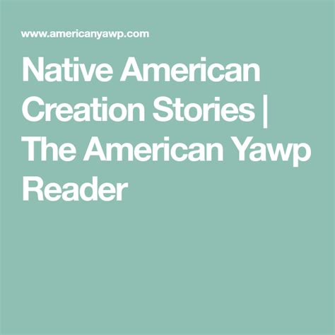 Native American Creation Stories The American Yawp Reader American