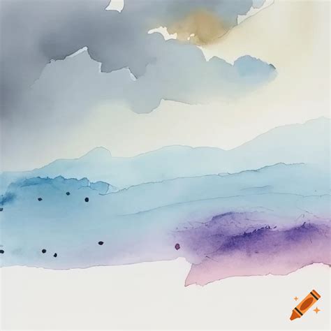 Minimalist Watercolor Landscape On Craiyon