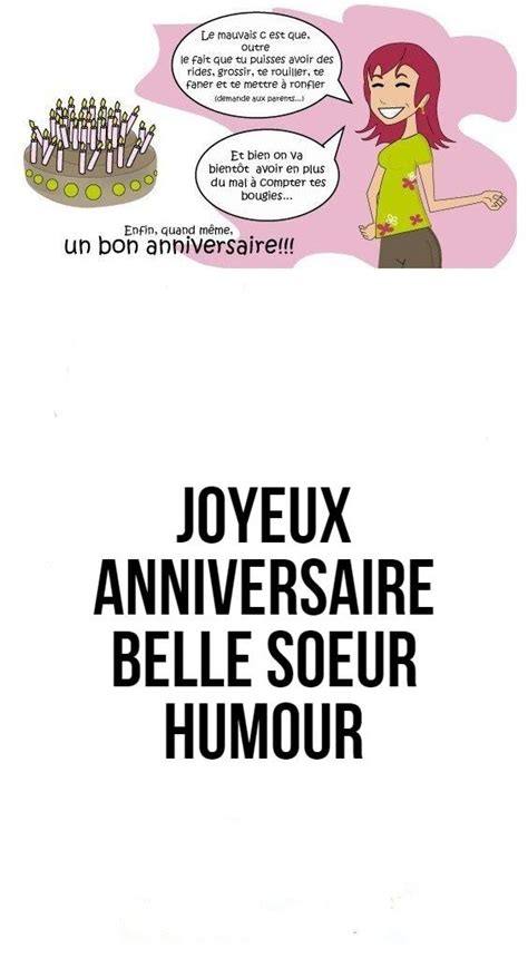 Joyeux Anniversaire Belle Soeur Humour Anniversaire Belle Soeur