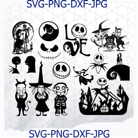 Nightmare Before Christmas Svg Files Jack Skellington Svg Etsy