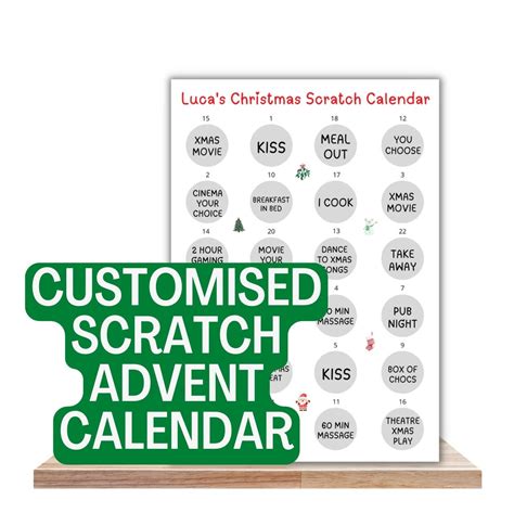 Scratch Card Christmas Advent Calendar Christmas Treats Advent Calendar