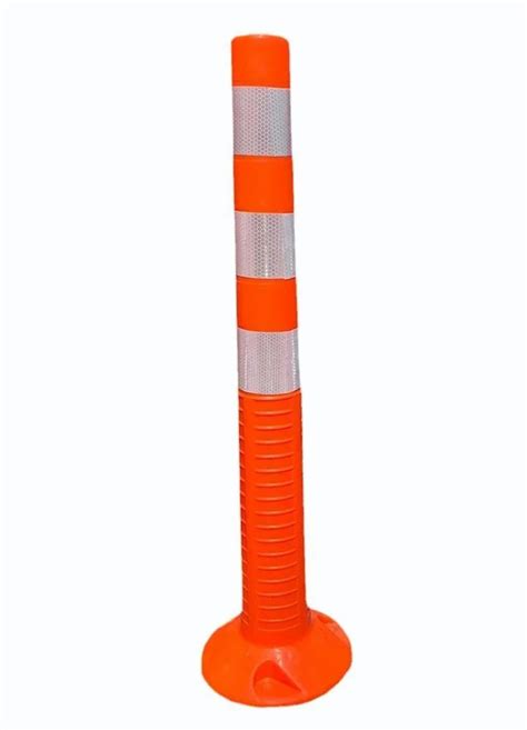 Orange Polyurethane Flexible Spring Post For Road Safety At