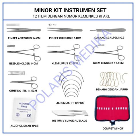 Jual MINOR Kit Instruments Set Bedah Indonesia Shopee Indonesia