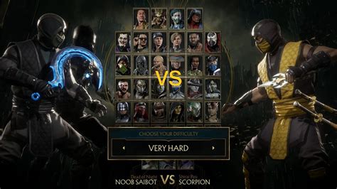 Mortal Kombat 11 Klassic Noob Saibot Vs Klassic Scorpion Difficulty