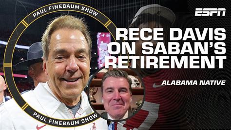 Rece Davis On Nick Sabans Retirement Growing Up In Alabama Saban S