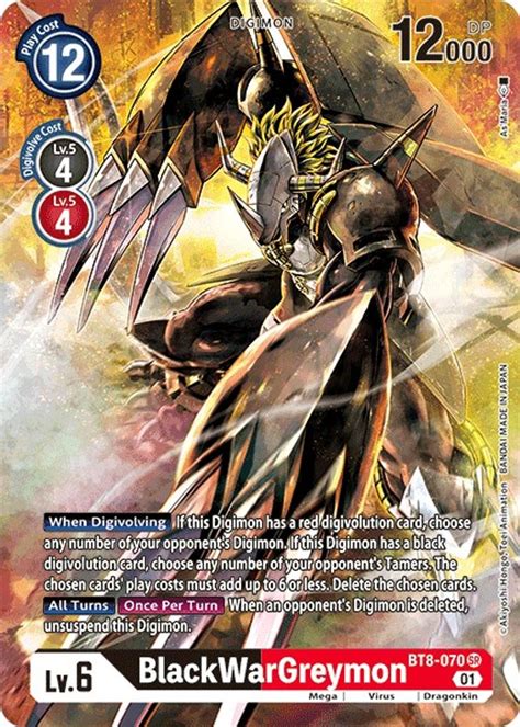 BlackWarGreymon Alternate Art New Awakening Digimon Card Game