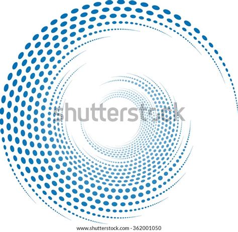 Halftone Swirl Dots Stock Vector Royalty Free 362001050