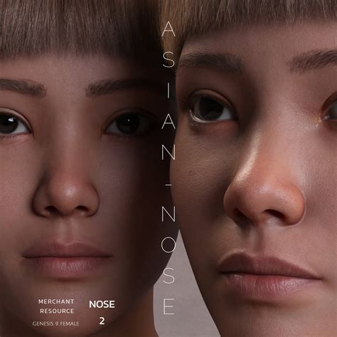 Asian G Female Nose Morphs Merchant Resource Daz Content By Warloc