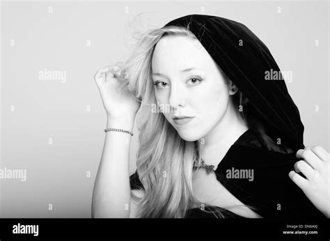 Black hair model Black and White Stock Photos & Images - Alamy