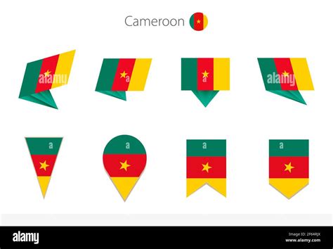 Cameroon National Flag Collection Eight Versions Of Cameroon Vector