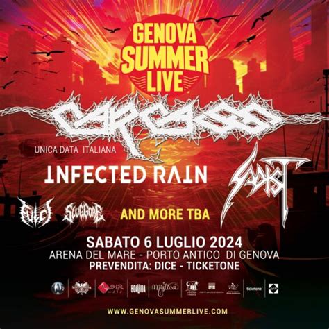 Concorso Vinci Biglietti Per Il Genova Summer Live Con Carcass