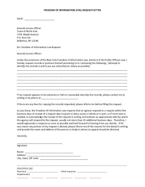 Fillable Online Freedom Of Information Foil Request Letter Fax