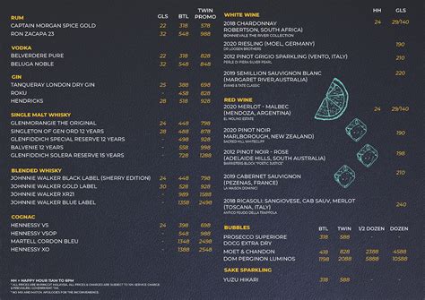 Snitch By Thieves Menu Designs Behance