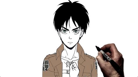 How To Draw Eren Jaeger Step By Step Attack On Titan Youtube