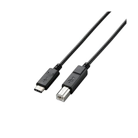 【2個セット】エレコム U2c Cb10nbk Usb Cケーブル C B 1m Usb2 0 認証品 3a出力 ブラック Usb2 0ケーブル C Bタイプ Usb規格認証品 1 0m