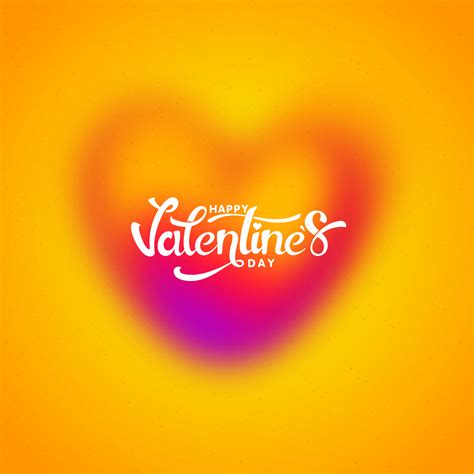 White Happy Valentine's Day Font On Blurred Heart Illusion Background ...