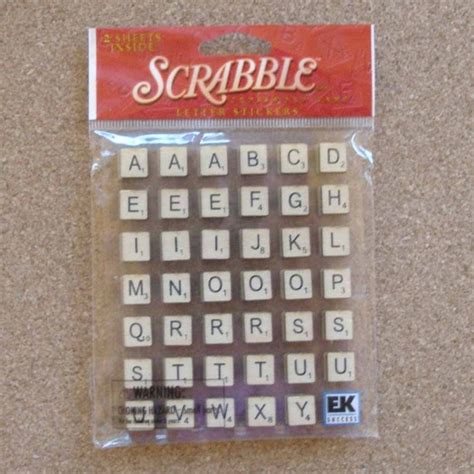 Set Of Scrabble Tile Stickers